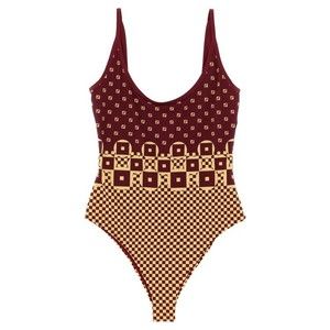 Fendi Micro Patchwork One-Piece Swimsuit - NWT